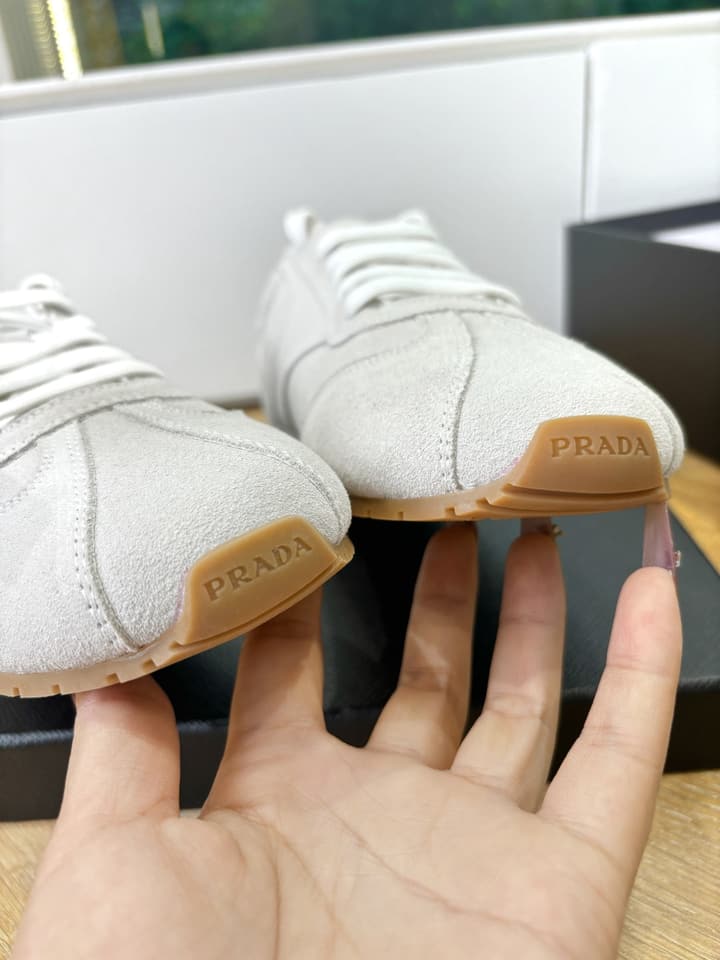 Prada FW25 German Training Shoes in Dark Brown Suede