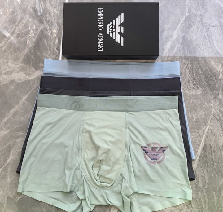 Armani Men's Ice Silk Seamless Underwear 3-Pack