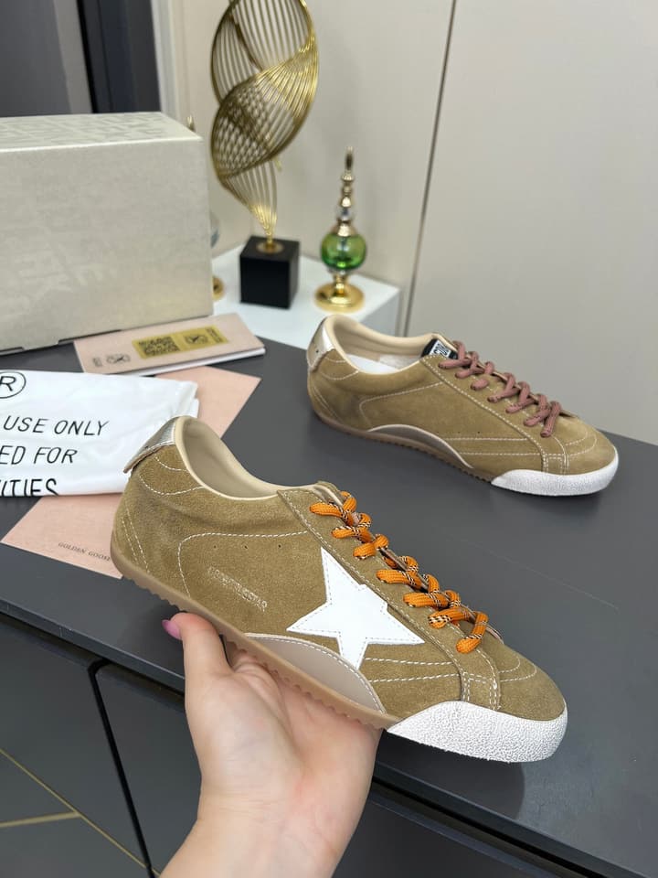 Golden Goose GGDB Star Distressed Sneakers in Black Suede