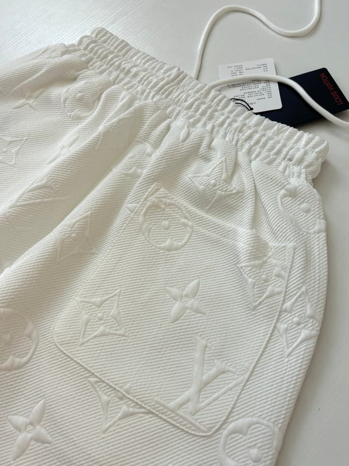 Louis Vuitton Monogram Embossed Jacquard Shorts in Black