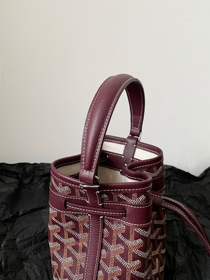 Goyard Petit Flot Mini Bucket Bag in Deep Wine Red