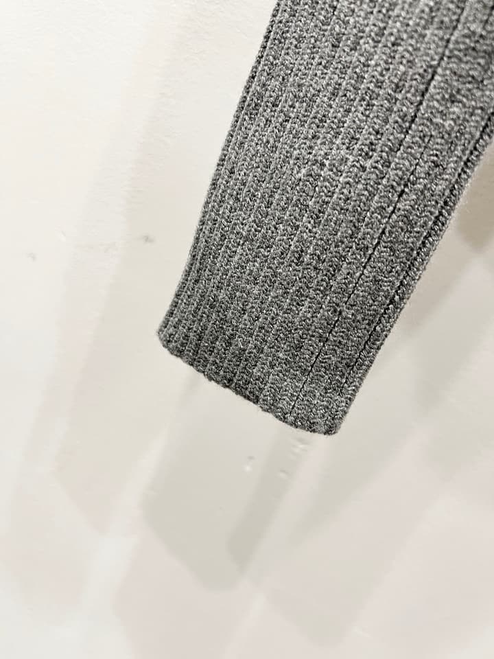 Dior x Peter Doig Ski Series Sailor Collar Knit Sweater – 23FW in Grey