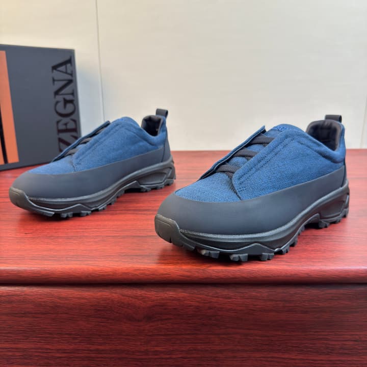 Zegna Triple Stitch Monte Canvas Sneakers