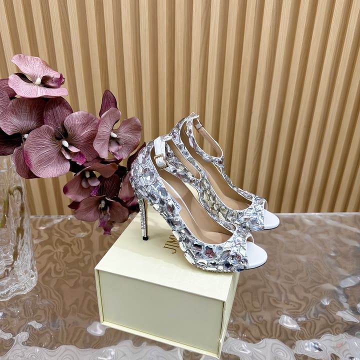 Jimmy Choo Evening High-Heeled Sandals – 2024SS in Brilliant Crystal