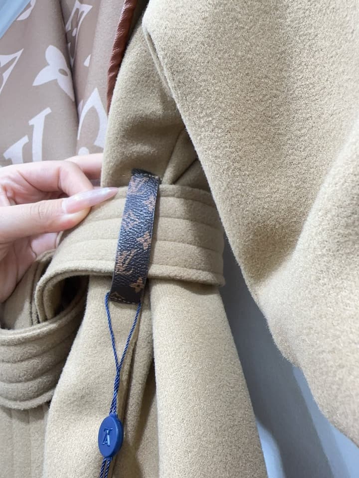 Louis Vuitton Monogram Hooded Wool Coat
