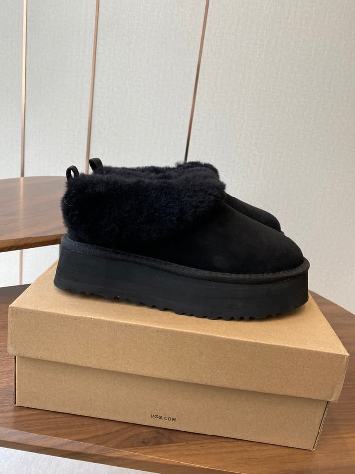 UGG Tazzler Sheep Wool Slippers – Autumn/Winter Collection in Black Suede