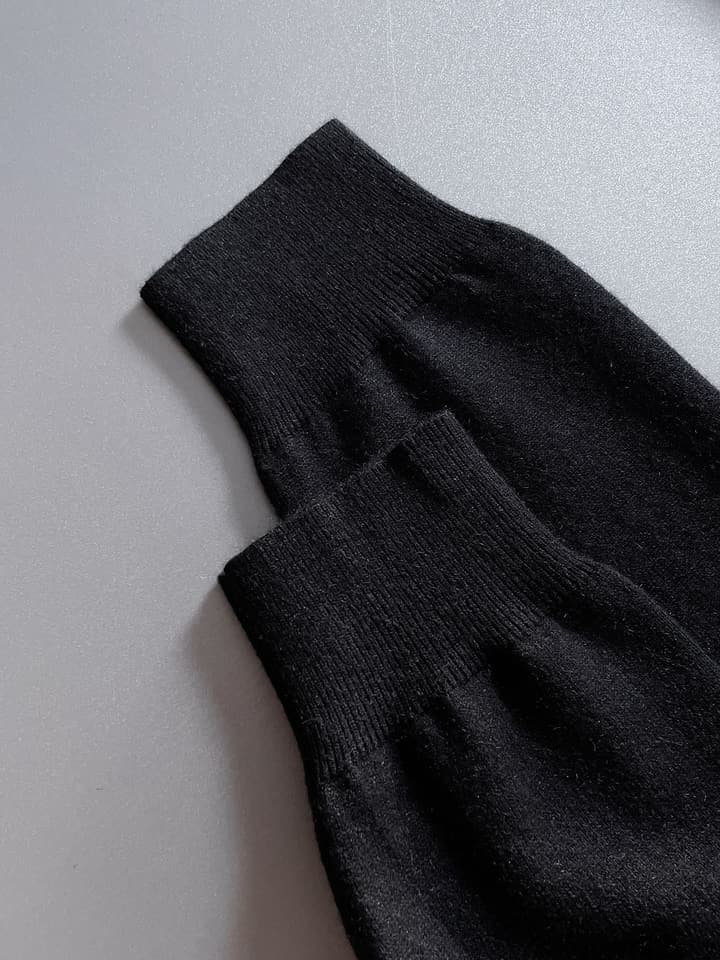 Burberry Half-Zip Wool Blend Sweater in Black Logo