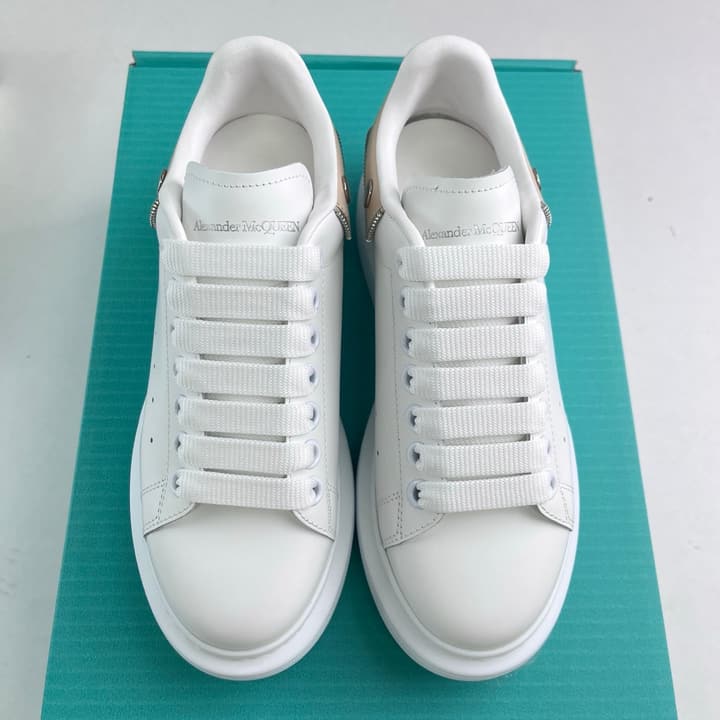 Alexander McQueen Oversized Platform Sneakers in All White Textured