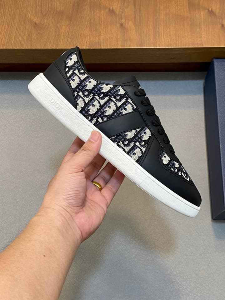Dior D-Sketch Futuristic Sneakers in Black D-sketch Pattern