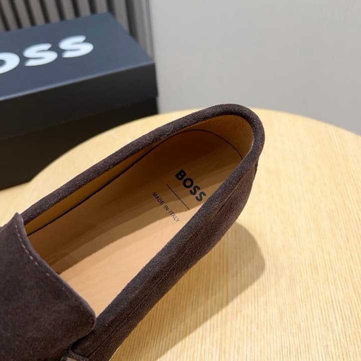 Boss Suede Slip-On Loafers
