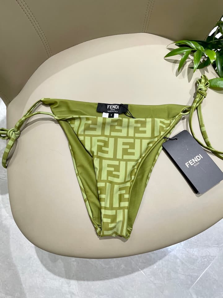 Fendi Versatile One-Piece Swimsuit in Brown Monogram Bikini
