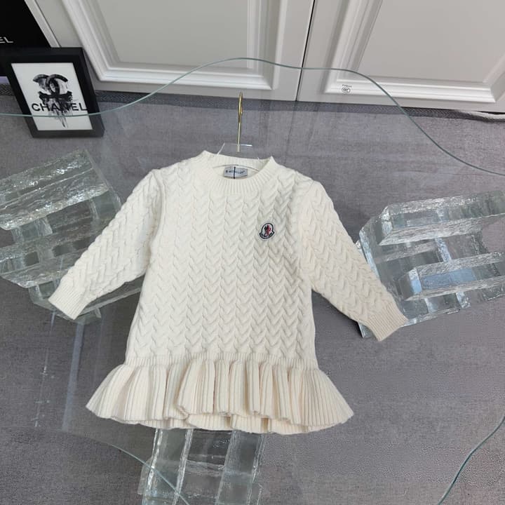 Moncler Kids Cable Knit Mermaid Dress – Kids Collection in Cable Knit Cream