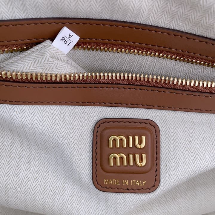 Miu Miu Patchwork Briefcase in Brown Patchwork