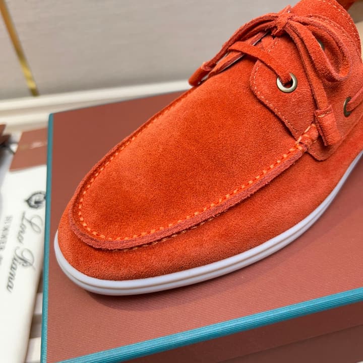Loro Piana Moccasin Shoes – 2025 Collection in Navy Blue Leather