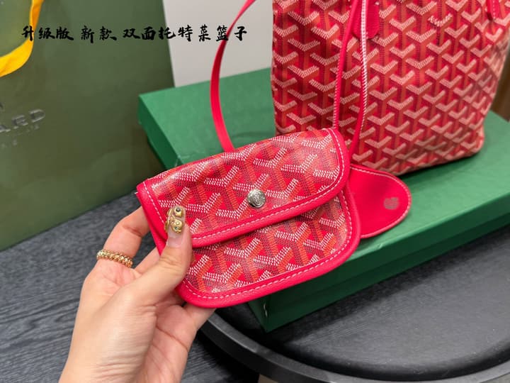Goyard Mini Reversible Tote Bag in Bright Red