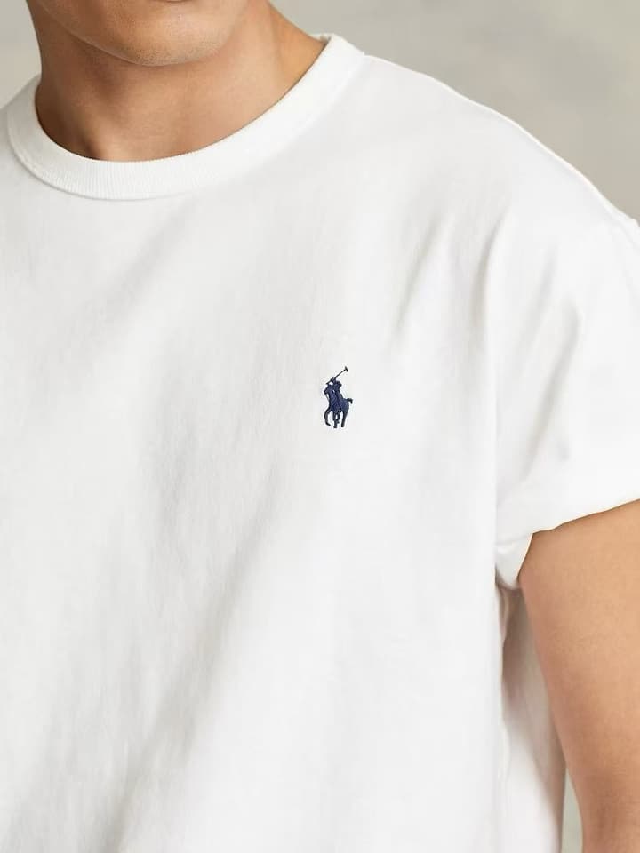 Ralph Lauren Mercerized Cotton Slim-Fit Crewneck T-Shirt in Black
