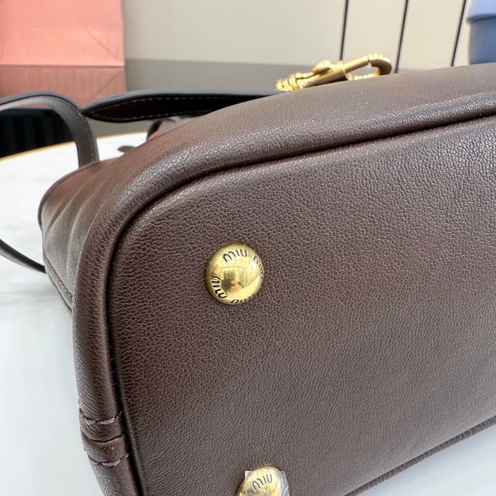 Miu Miu Aventure Naa Leather Handbag