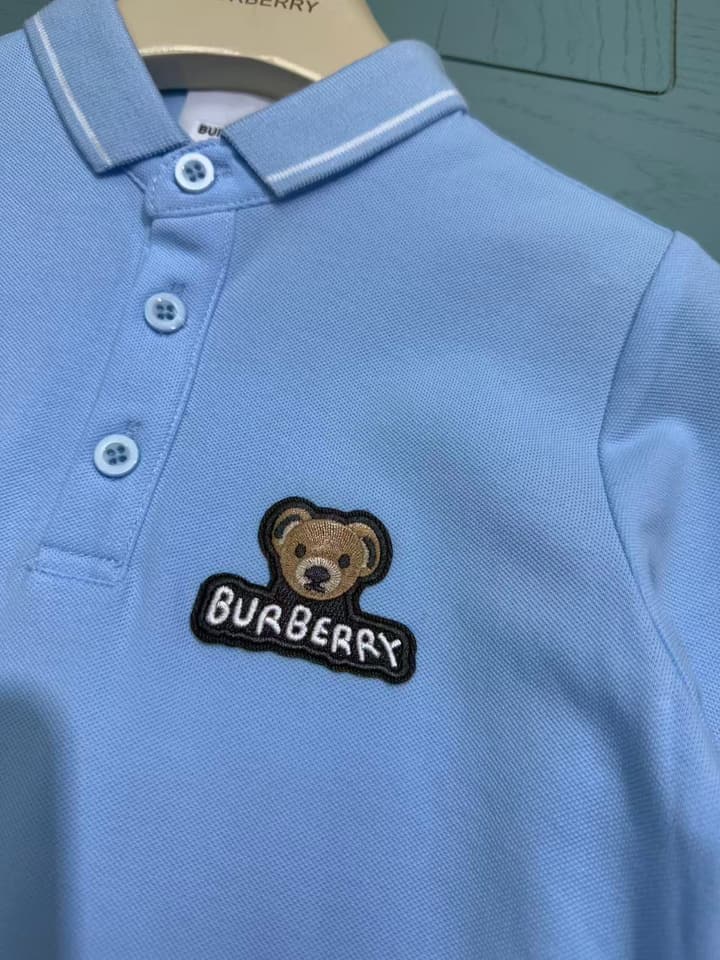 Burberry Classic Logo Print Kids Sweatshirt – 2025SS in Light Blue With Bear Logo