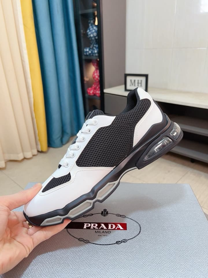 Prada Men's Air Cushion Mesh Sneakers