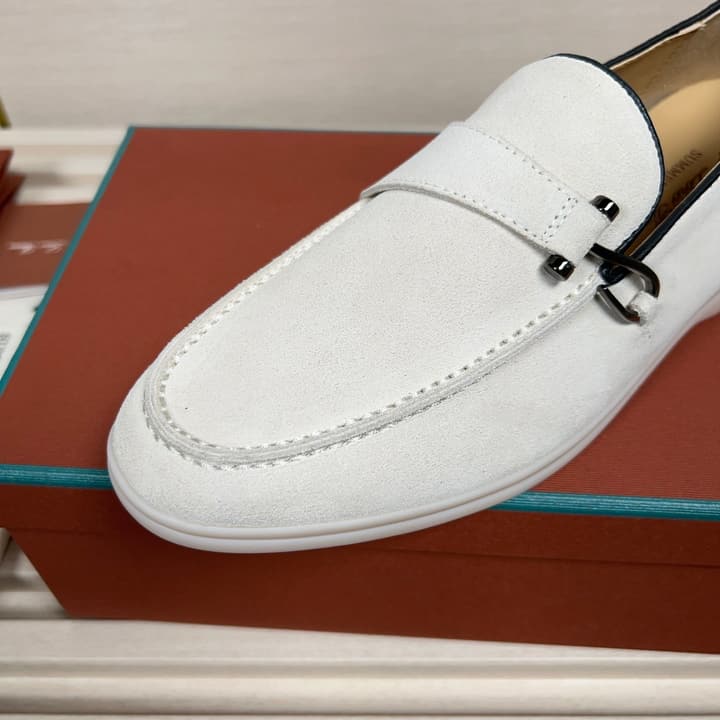 Loro Piana New Moccasin Shoes in Brown Suede