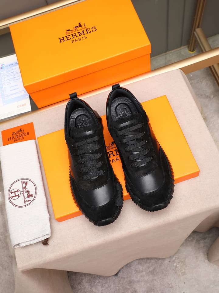 Hermès Bouncing Men's Sport Sneakers in Navy Blue