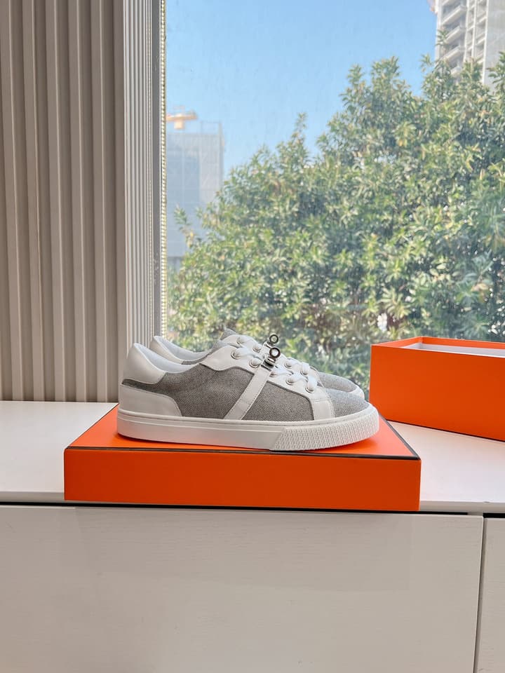 Hermès Bouncing Men's Sneakers in Black Leather