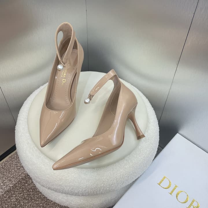 Dior J'ADIOR Jolie Pearl Pointed-Toe Pumps – 2024 Spring/Summer Collection in Glossy Black