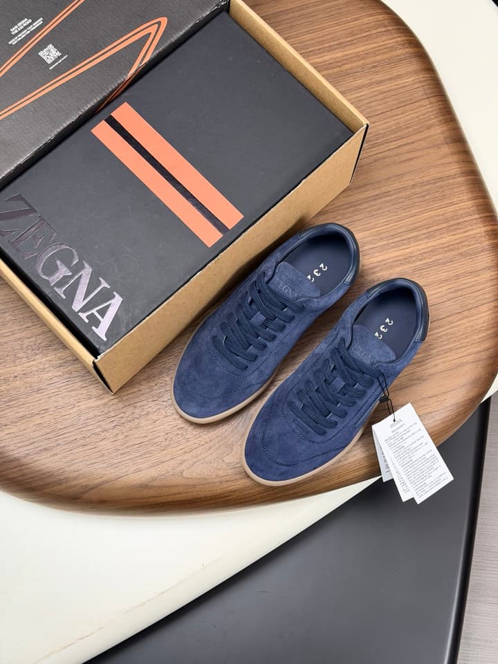 Zegna Old Money Suede Casual Sneakers