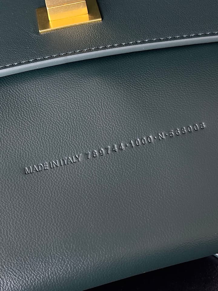 Balenciaga Rodeo Large Leather Shoulder Bag in Dark Green Leather