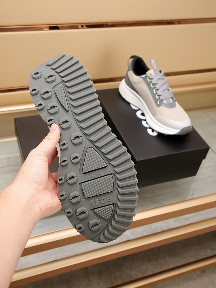 Boss New Men's Athletic Sneakers in Monochromatic Black
