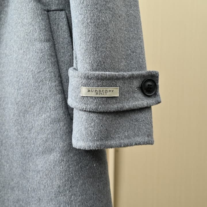 Burberry Men's Double-Faced Wool Trench Coat – 2025FW in Classic Black