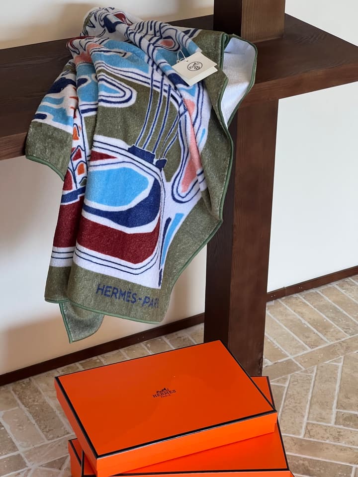 Hermès Palm Tree Cotton Beach Towel