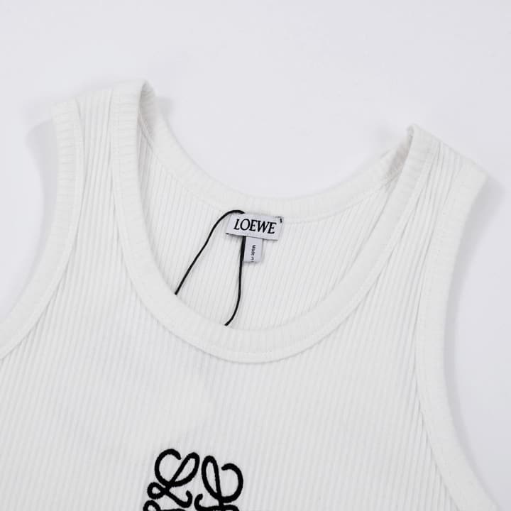 Loewe Classic Embroidered Tank Top – 2023SS in White