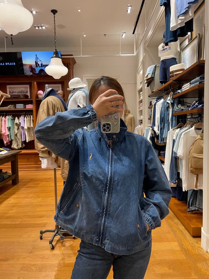 Ralph Lauren Washed Denim Jacket – 2025 Fall Collection in Classic Blue Denim
