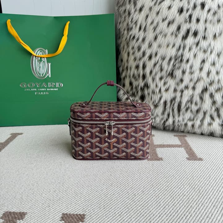 Goyard Muse Mini Vanity Case in Bright Orange Goyardine