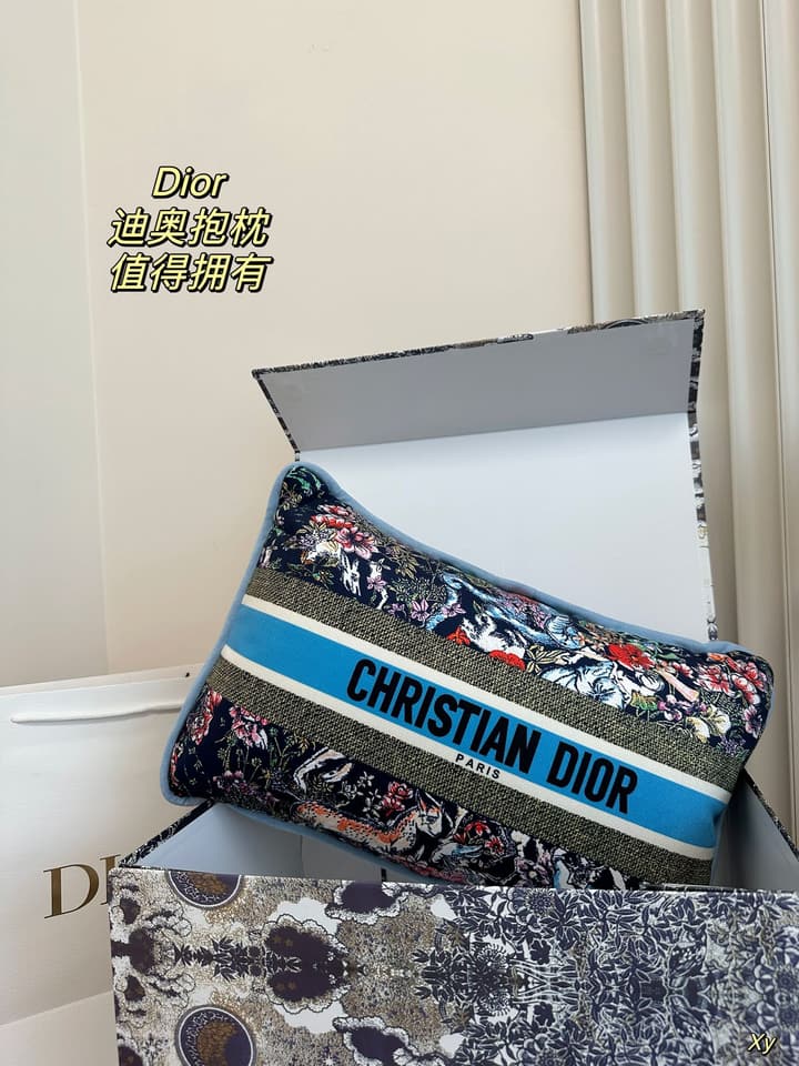 Dior Limited Edition Home Pillow – XYBH in Black Grey Toile
