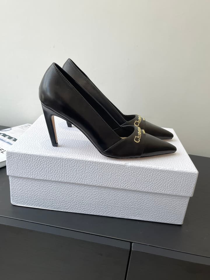 Dior My Dior Pointed-Toe Slingback Heels – 25SS in Patent Black