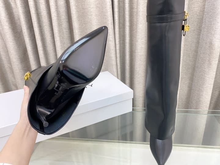 Givenchy Glossy Leather Knee-High Boots