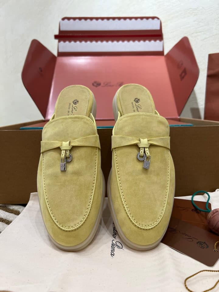 Loro Piana Women's Mules in Aqua Blue Suede