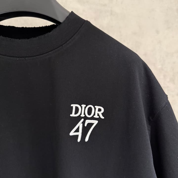 Dior Patch Embroidered Heavyweight T-Shirt in Black