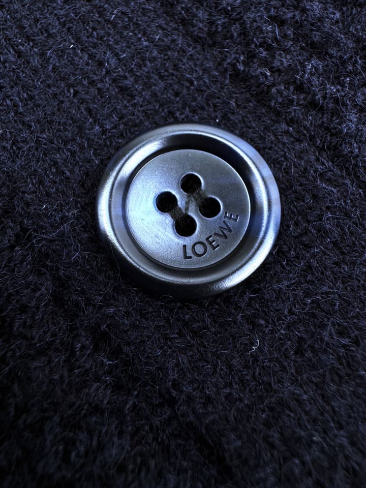 Loewe Anagram Embroidered Wool Cardigan