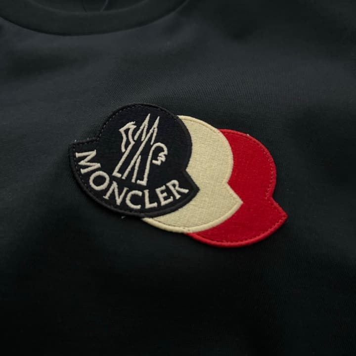 Moncler Triple Logo Short-Sleeve T-Shirt – 2026SS in Navy Blue