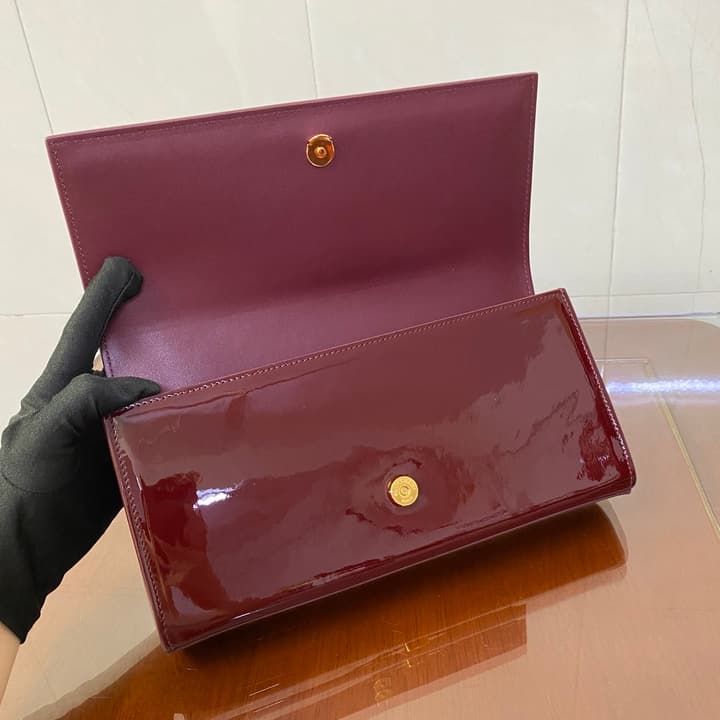 Saint Laurent Kate Patent Leather Clutch Bag