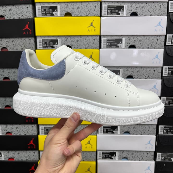Alexander McQueen Oversized Low-Top Sneakers in All Black With White Sole