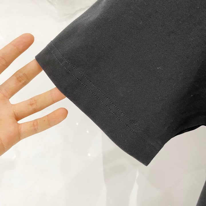 Louis Vuitton Washed Cotton Logo Embroidery T-Shirt in Black