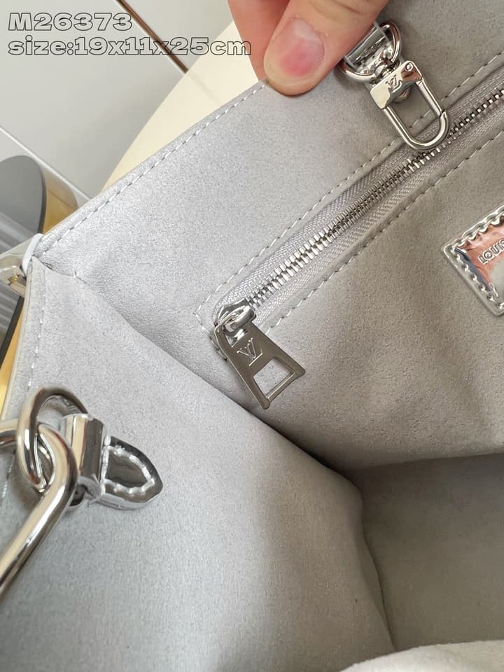Louis Vuitton OnTheGo Small Monogram Miroir Tote Bag in Silver Monogram Miroir