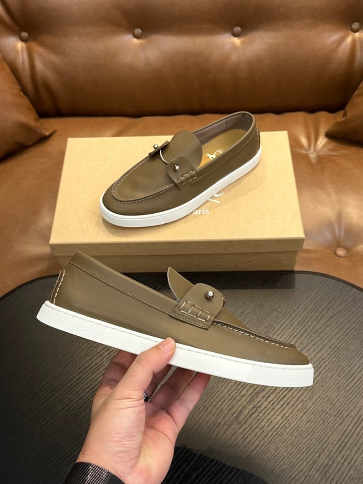 Christian Louboutin Men's Casual Sneakers in Light Grey