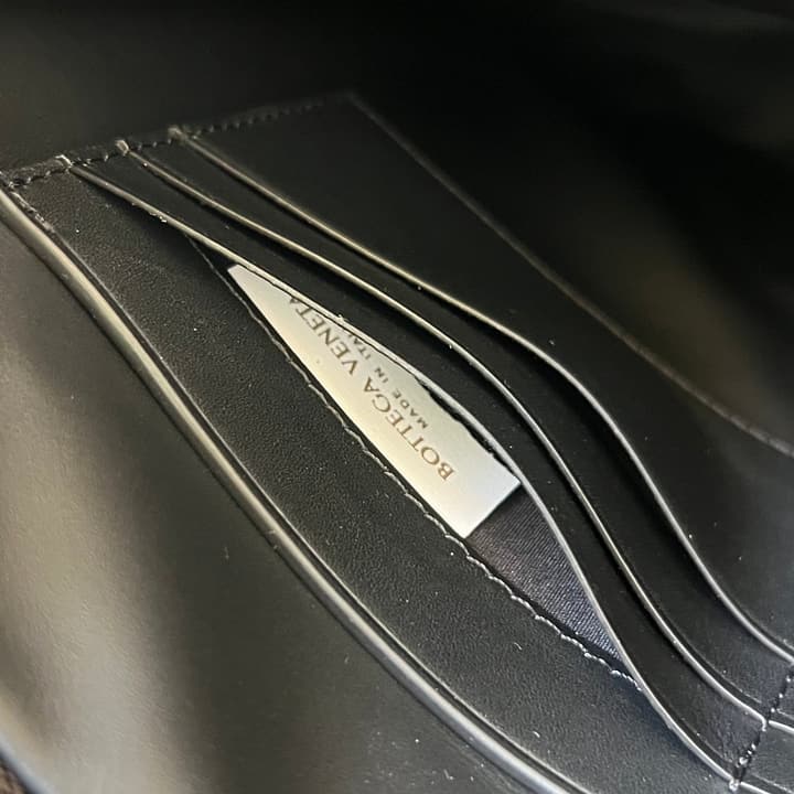 Bottega Veneta Intrecciato Vertical Clutch Bag in Classic Black
