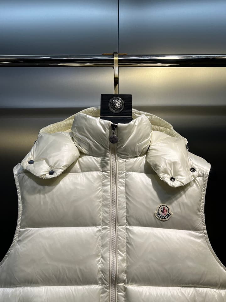 Moncler Classic Hooded Down Vest in Black