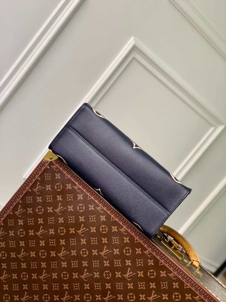 Louis Vuitton OnTheGo Medium Nautical Tote in Navy Blue Monogram Empreinte